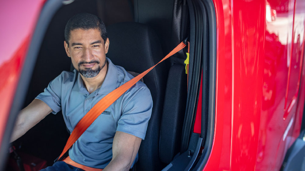 Driver in cabin