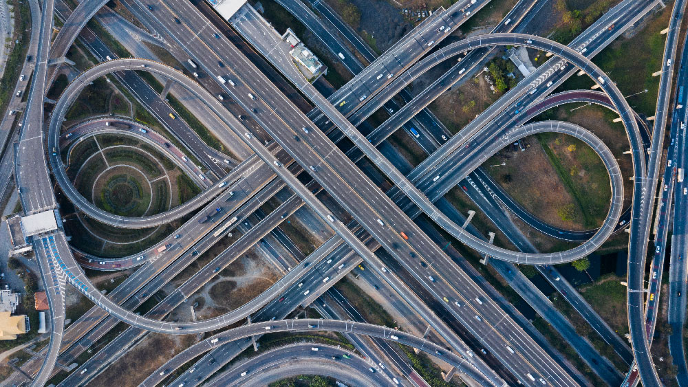 overpass aerial view